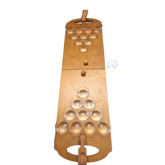 Hammer And Axe Wooden Pong Game Foldable Adult Drinking Game Party Fun READ - Picture 5 of 5